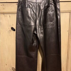 Woman’s pho leather bronze cropped pants size 32 waist from Anthro